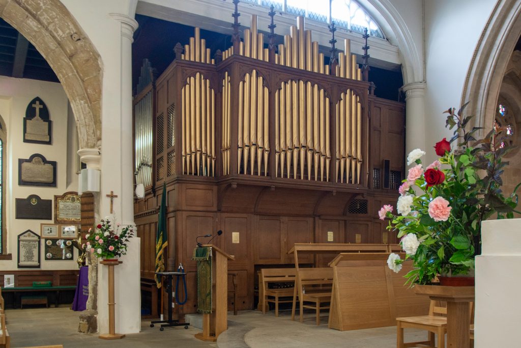 The Organ at St Giles' Church Pontefract.