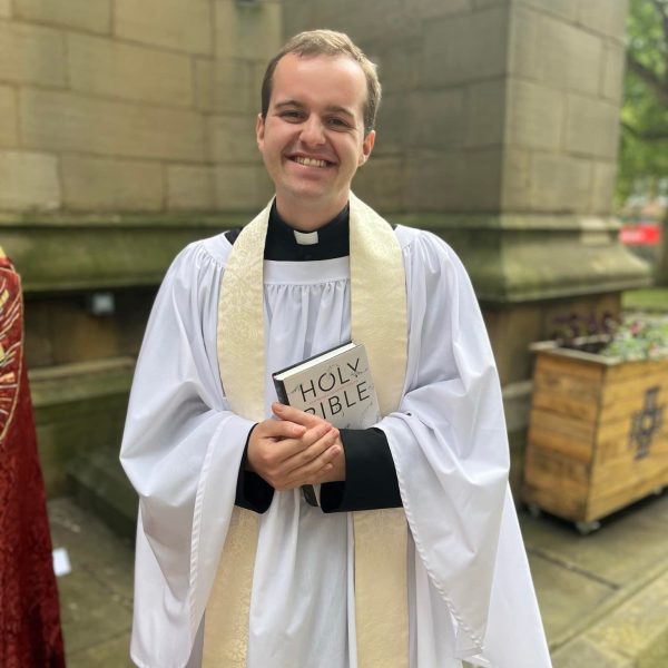 Father Sam Fletcher, full time curate at St Giles' Church Pontefract,